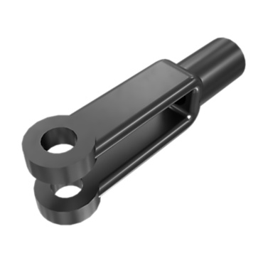 8B-3768: 1/4-28" Threaded Steel Yoke Rod End